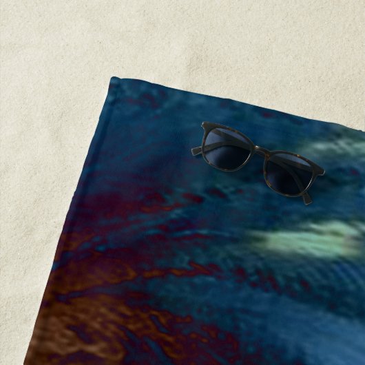 Goldener Blau Strandtuch (Beispiel)