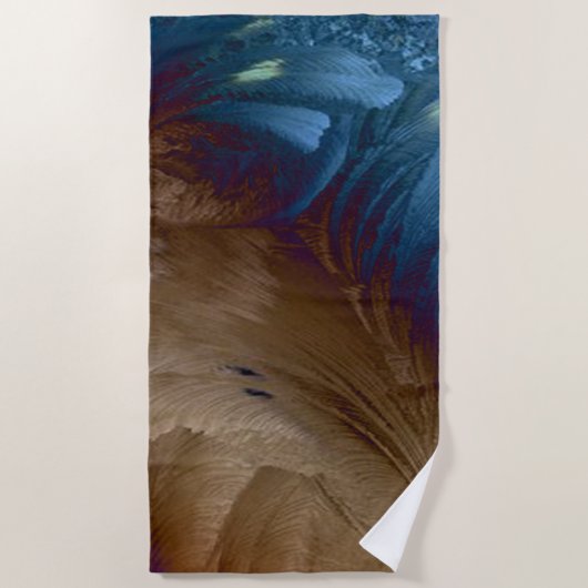 Goldener Blau Strandtuch (Vorderseite)
