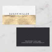 Goldener Bleistift mit goldenem Metallfarbblock Visitenkarte (Vorne/Hinten)