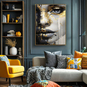 Goldener Blick Leinwanddruck