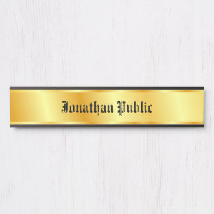 Goldener Blick Nostalgische Kalligrafierte Schrift Türschild