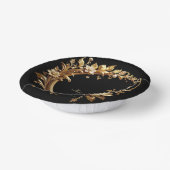 Goldener Blumen-Ornamentrahmen Pappteller (Gewinkelt)