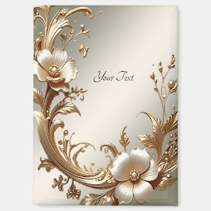 Goldener Blumenmagnet Magnet