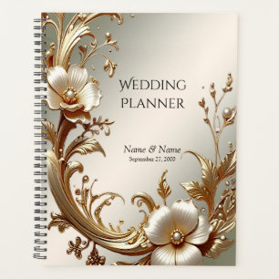 Goldener Blumenplaner Planer