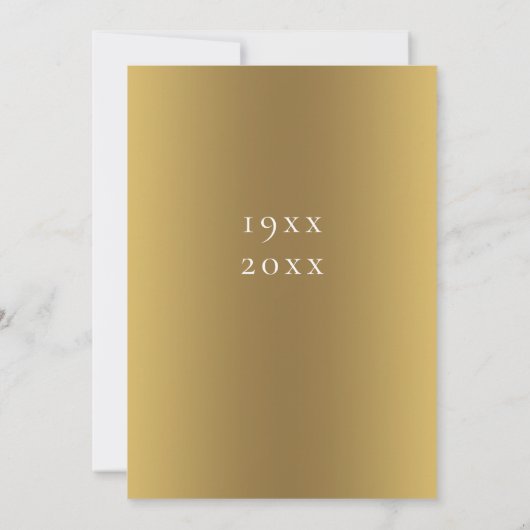 Goldener Blumenreath zum 50. Jahrestag Einladung (Rückseite)