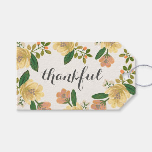 Goldener Blumenstrauß dankbar Geschenkanhänger