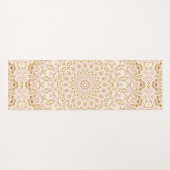 Goldener Blush Strahlender Mandala-Muster Yogamatte (Rückseite (Horizontal))