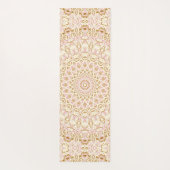 Goldener Blush Strahlender Mandala-Muster Yogamatte (Rückseite)