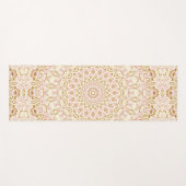 Goldener Blush Strahlender Mandala-Muster Yogamatte (Vorderseite (Horizontal))