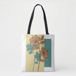 Goldener Blüten Schatten Tasche
