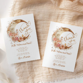 Goldener Blütenmond Danke an den MondGeburtstag Karte