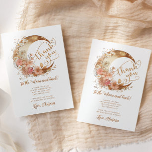 Goldener Blütenmond Danke an den MondGeburtstag Karte