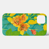Goldener Blütenstand auf grünen Folien Case-Mate iPhone Hülle (Rückseite (Horizontal))