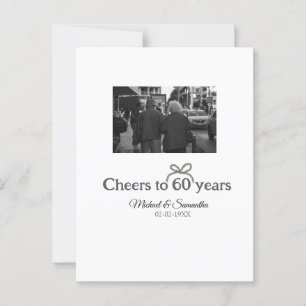 Goldener Bogen zum 60. Hochzeitstag  Postkarte