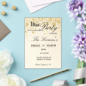 Goldener Boho-Minimalist-Moschee-Ramadan-Iftar-Par Acryleinladungen (In Situ (Hochzeit))