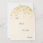 Goldener Boho-Minimalist-Moschee-Ramadan-Iftar-Par Einladung (Rückseite)