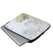 Goldener Breitblatt-Schimmer Laptopschutzhülle (Vorne Knopf)