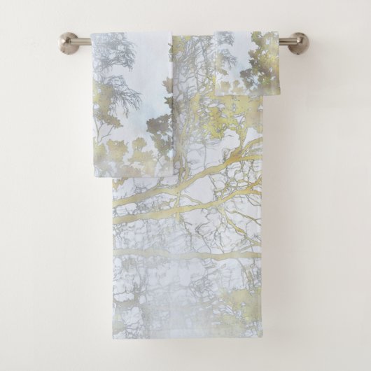 Goldener Breitblattglanz Badhandtuch Set (Insitu)