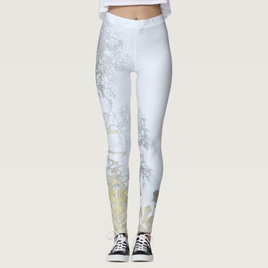 Goldener Breitblattglanz Leggings (Vorderseite)