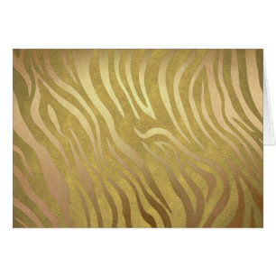 Goldener Bronze Zebradruck Dschungel Safari Glamou