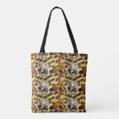 Goldener Bronzehintergrund Tasche (Rückseite)