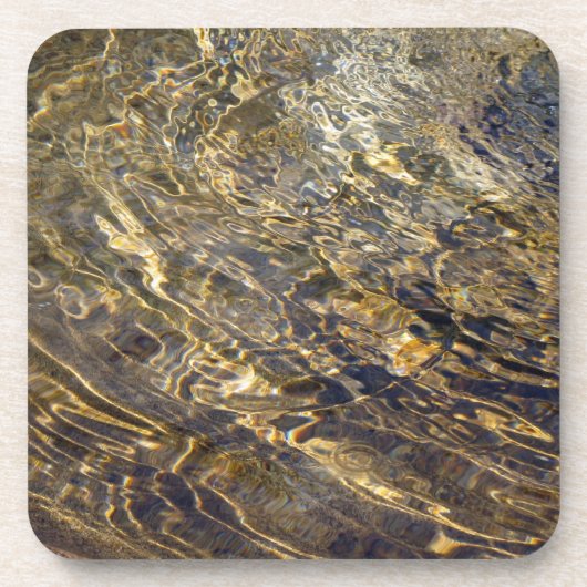 Goldener Brunnen Wasser 2 Getränkeuntersetzer (Vorderseite)