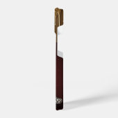 Goldener Buchstabe A Monogramm mit tropfender Meta iPhone Hülle (Linke Seite)