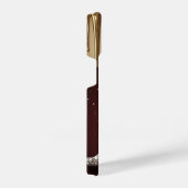 Goldener Buchstabe A Monogramm mit tropfender Meta iPhone Hülle (Rechte Seite)