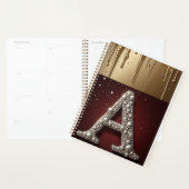 Goldener Buchstabe A Monogramm mit tropfender Meta Planer (Anzeige)