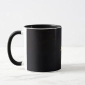 Goldener Buchstabe A Schwarzer Becher | Minimalist Tasse (Links)