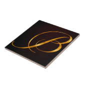 Goldener Buchstabe B in Vintager Ausführung Fliese (Seite)