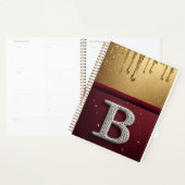 Goldener Buchstabe B Monogramm mit tropfender Meta Planer (Anzeige)