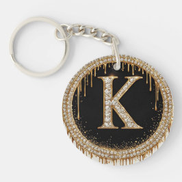 Goldener Buchstabe K Juwel Andenken Schlüsselanhänger
