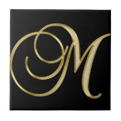Goldener Buchstabe m Fliese (Vorderseite)