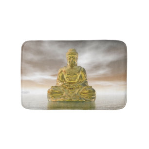 Goldener Buddha - 3D übertragen Badematte