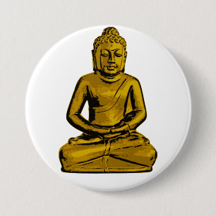 Goldener Buddha-Button Button