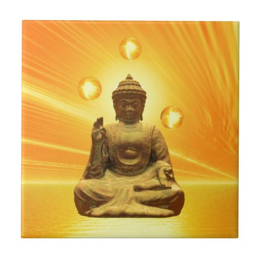 Goldener Buddha Fliese (Vorderseite)