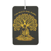 Goldener Buddha im Tal des Baumes in Friedlicher M Autolufterfrischer (Vorderseite)