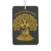 Goldener Buddha im Tal des Baumes in Friedlicher M Autolufterfrischer (Rückseite)