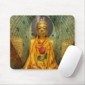Goldener Buddha im Tempel Mousepad (Mit Mouse)