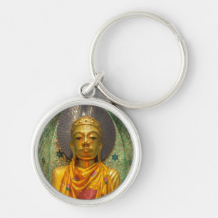 Goldener Buddha im Tempel Schlüsselanhänger