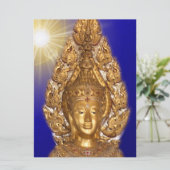 Goldener Buddha in Blau (Stehend Vorderseite)