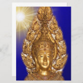 Goldener Buddha in Blau (Vorne/Hinten)