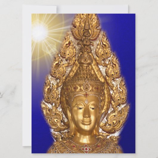 Goldener Buddha in Blau (Vorderseite)