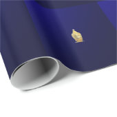 Goldener Buddha in Blau Geschenkpapier (Rolleneckpunkt)
