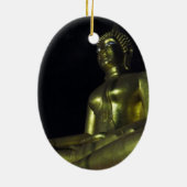 Goldener Buddha in der Nacht Keramik Ornament (Hinten)
