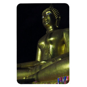 Goldener Buddha in der Nacht Magnet