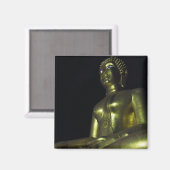 Goldener Buddha in der Nacht Magnet (Vorderseite/Rückseite)