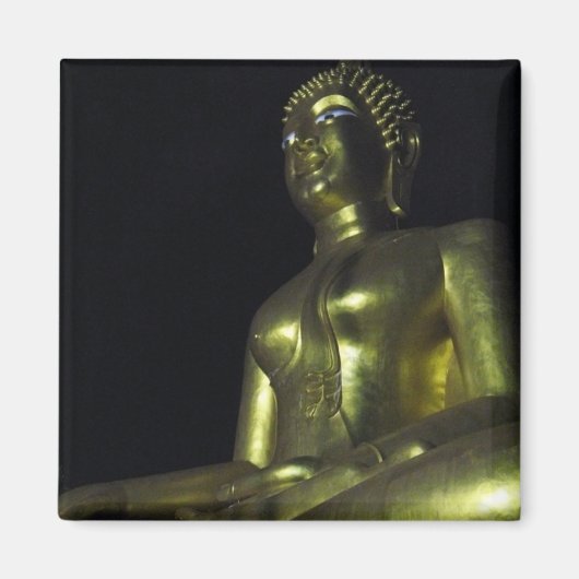 Goldener Buddha in der Nacht Magnet (Vorne)