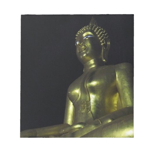 Goldener Buddha in der Nacht Notizblock (Vorderseite)